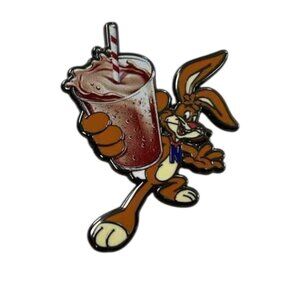Nestle Quik Bunny Rabbit Chocolate Milk Drink Enamel Lapel Pin